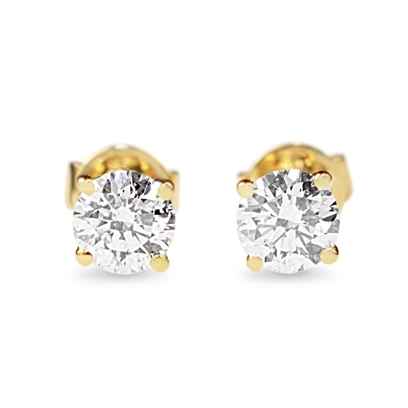 18ct Yellow Gold .60ct Diamond Stud Earrings