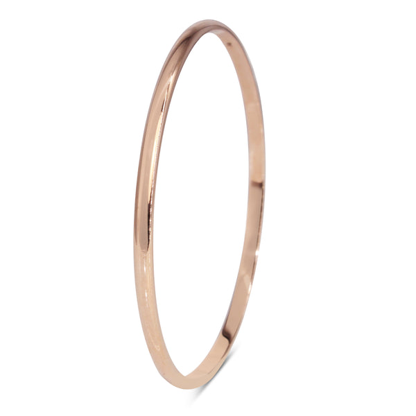 9ct Rose Gold Solid Round Bangle