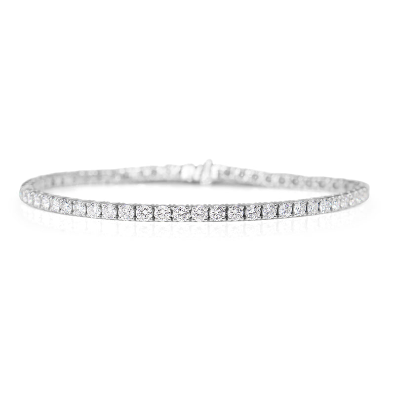 18ct White Gold 5.00ct Lab Grown Diamond Tennis Bracelet