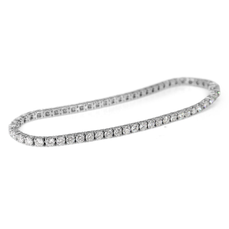 18ct White Gold 5.00ct Lab Grown Diamond Tennis Bracelet