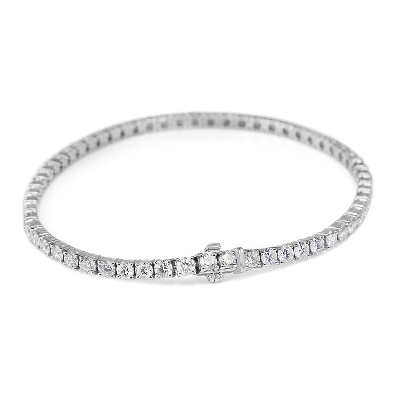 18ct White Gold 5.00ct Lab Grown Diamond Tennis Bracelet
