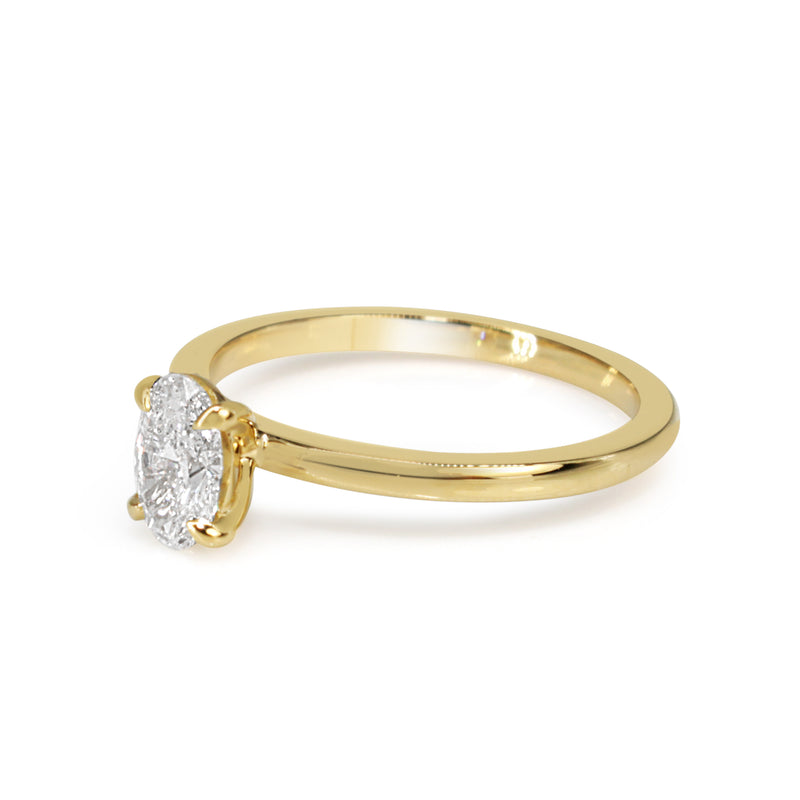 18ct Yellow Gold Oval Diamond Solitaire