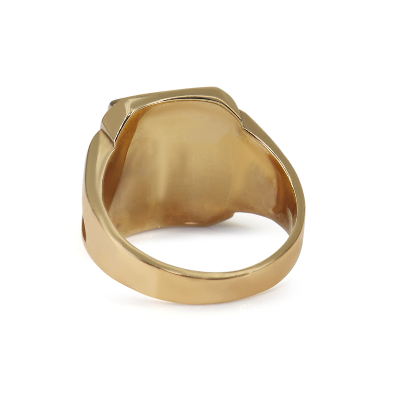 9ct Yellow Gold Vintage Gold Stone Signet Ring