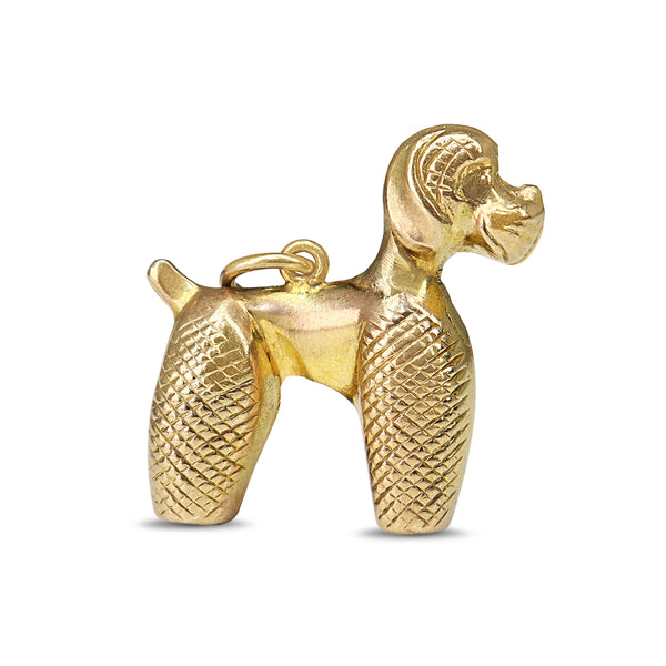 9ct Yellow Gold Dog Charm / Pendant