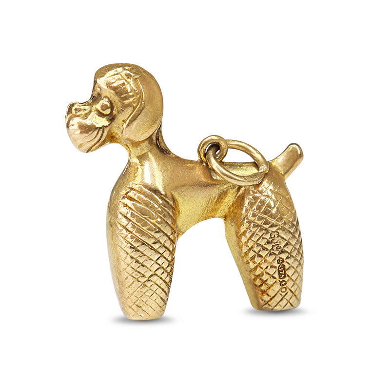 9ct Yellow Gold Dog Charm / Pendant