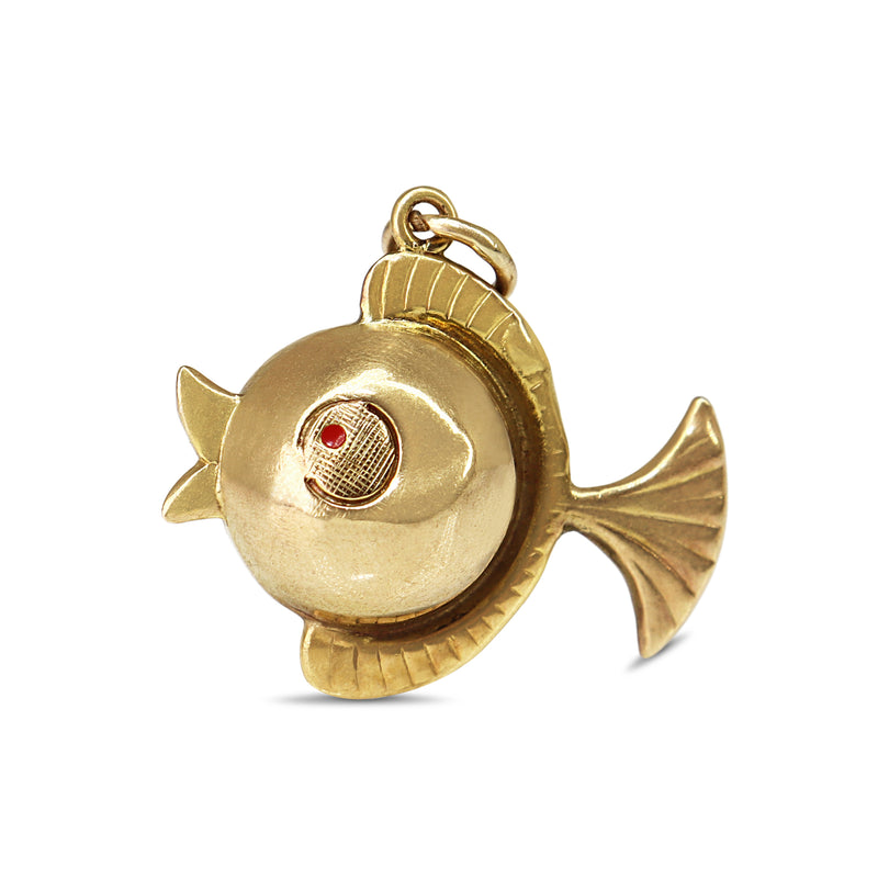 9ct Yellow Gold Fish Charm / Pendant