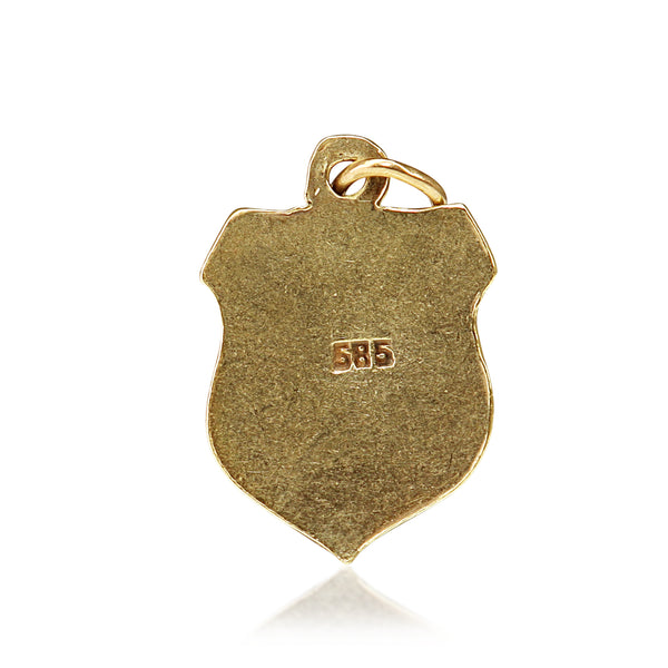 14ct Yellow Gold Amsterdam Sheild Pendant / Charm