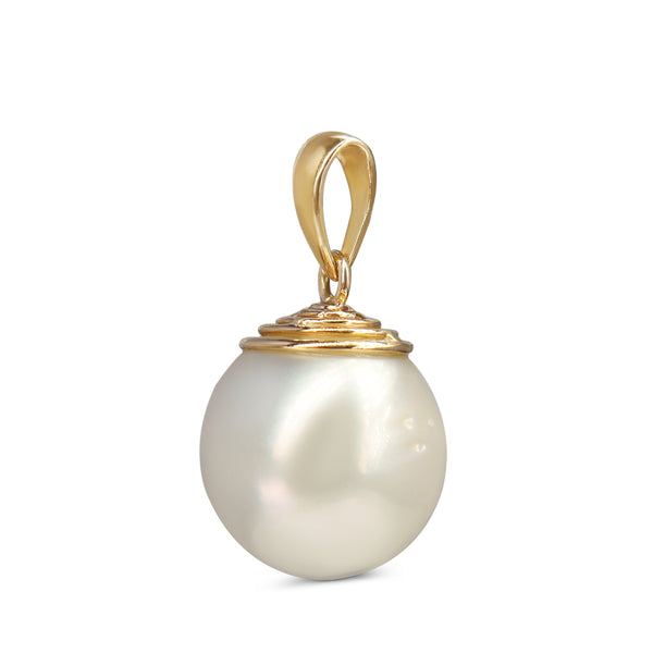 18ct Yellow Gold 14mm South Sea Pearl Pendant