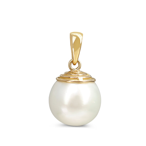 18ct Yellow Gold 13.5mm South Sea Pearl Pendant
