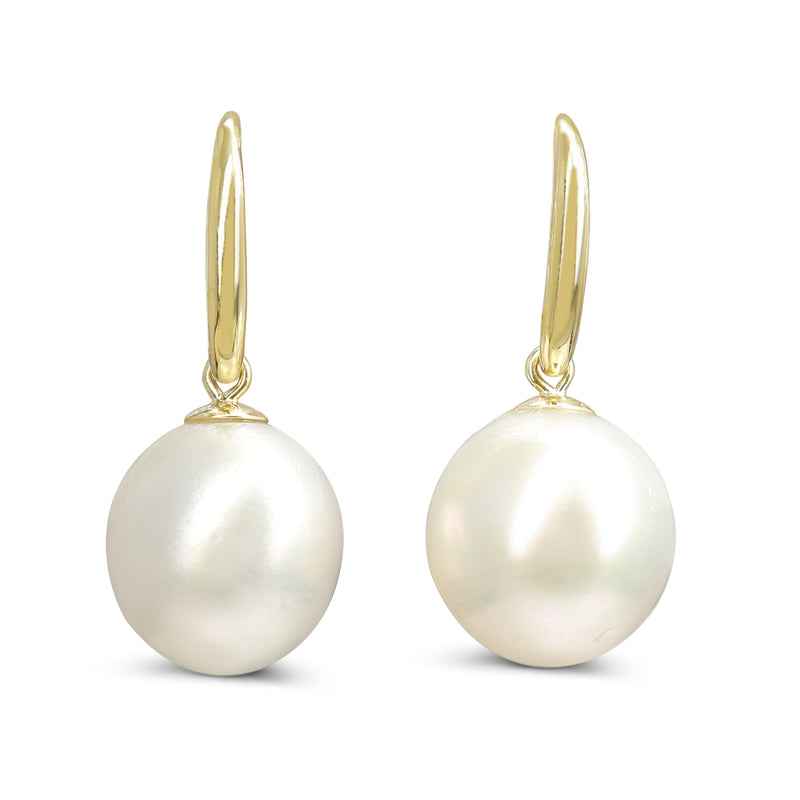 9ct Yellow Gold South Sea 11.7mm Pearl Earrings