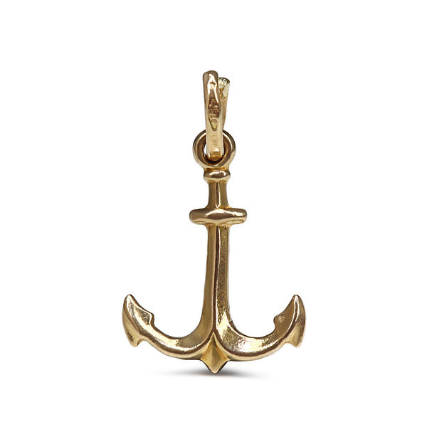 9ct Yellow Gold Anchor Charm / Pendant