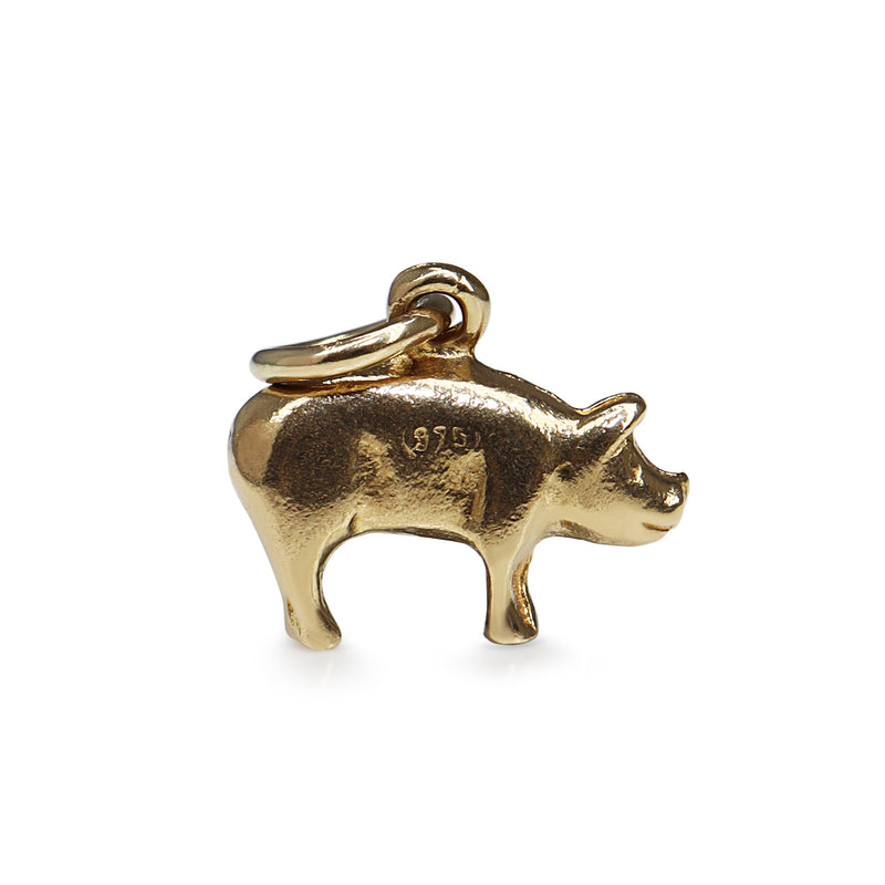 9ct Yellow Gold Pig Charm / Pendant