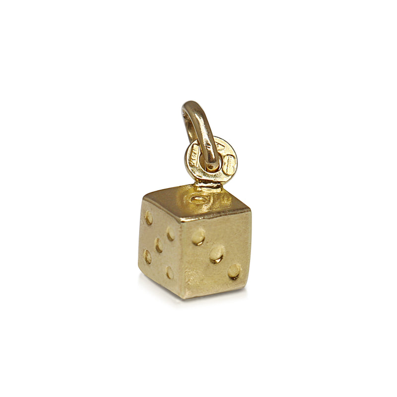 9ct Yellow Gold Dice Charm / Pendant