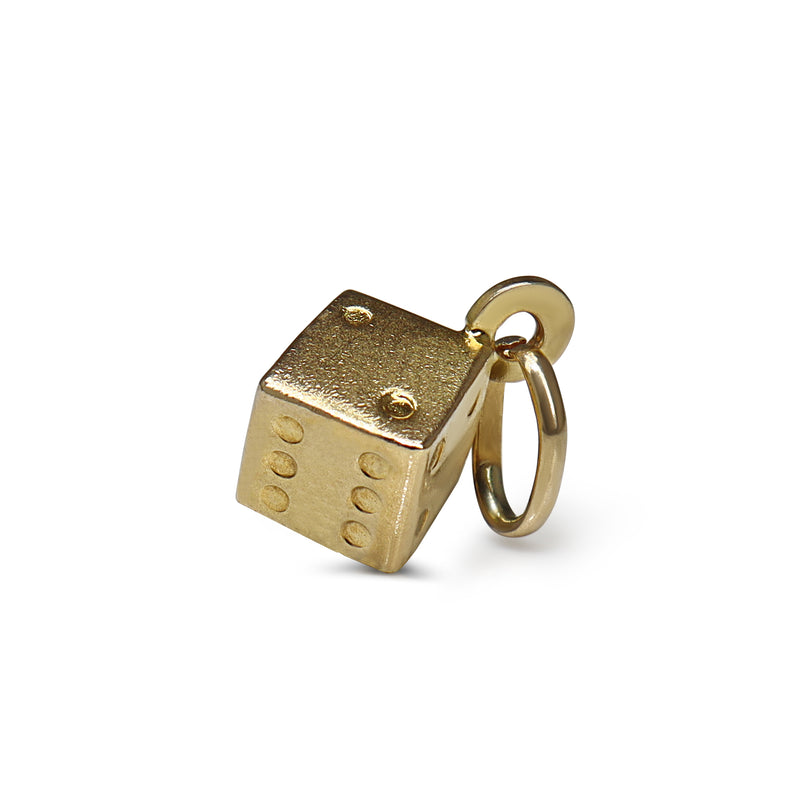 9ct Yellow Gold Dice Charm / Pendant