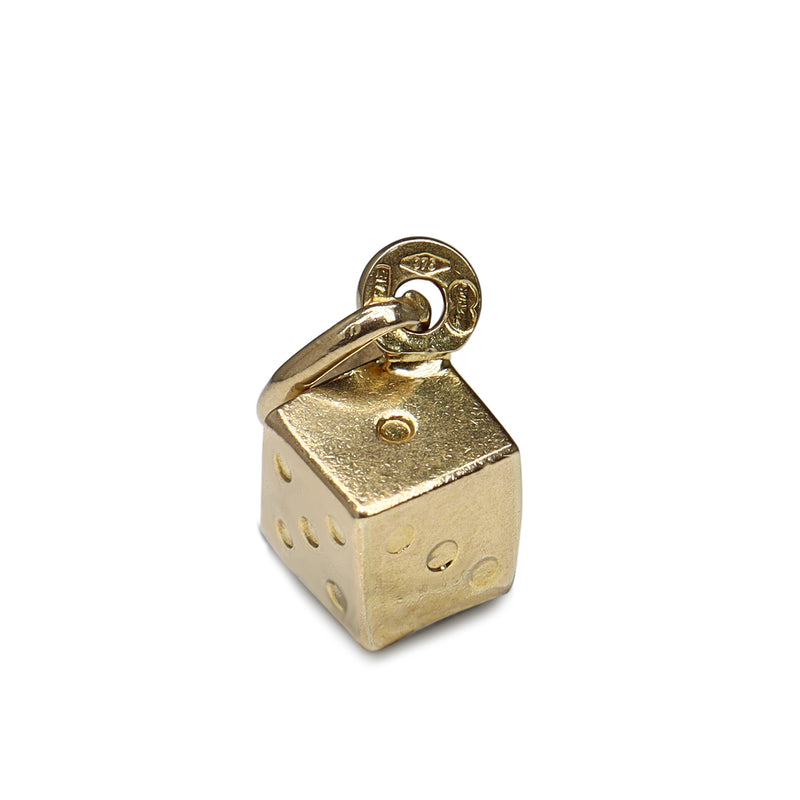 9ct Yellow Gold Dice Charm / Pendant