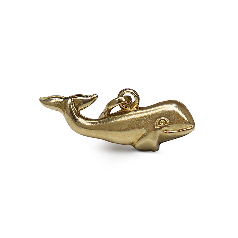 9ct Yellow Gold Whale Charm / Pendant