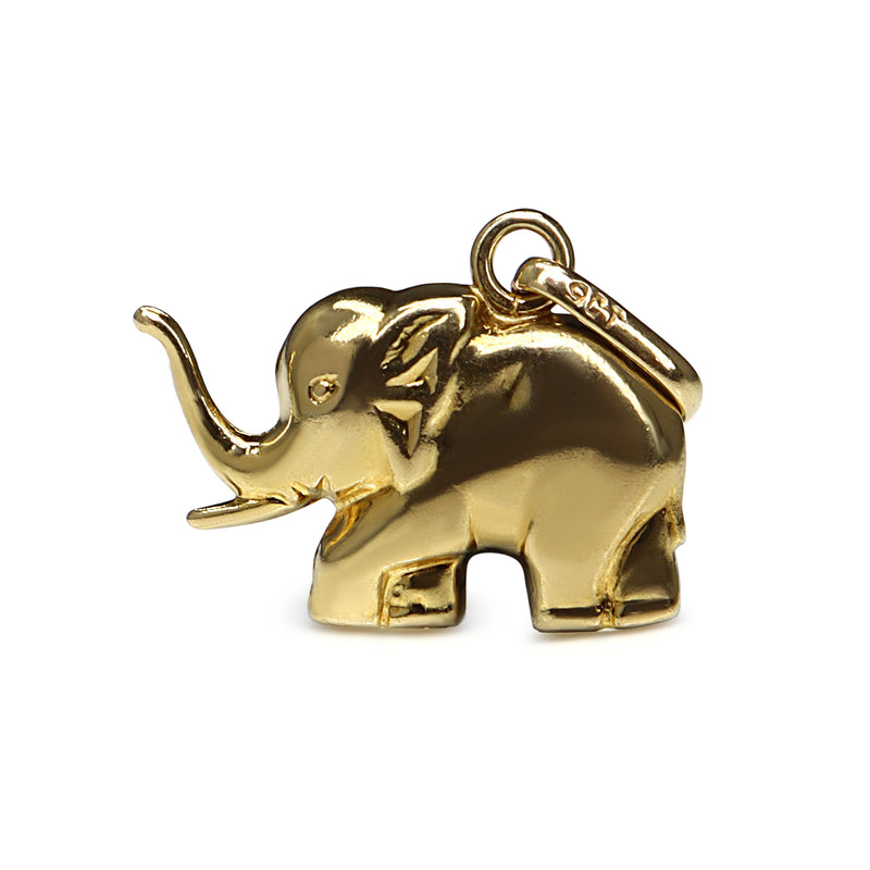 9ct Yellow Gold Elephant Charm / Pendant