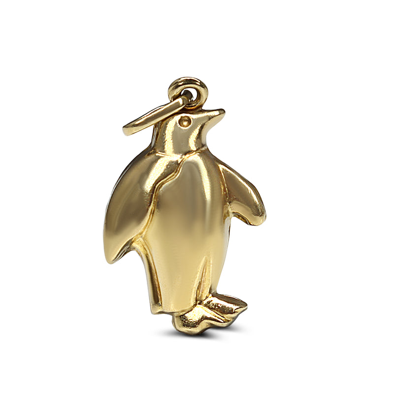 9ct Yellow Gold Penguin Charm / Pendant