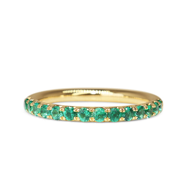 18ct Yellow Gold Emerald Band Ring