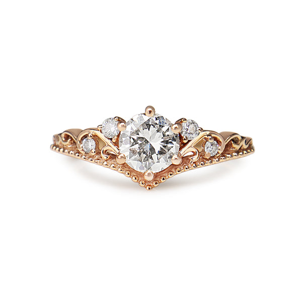 18ct Rose Gold Tiara Style Diamond Ring