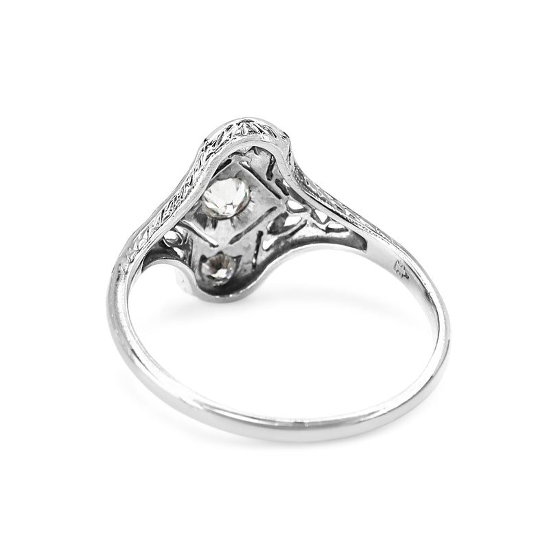Platinum Art Deco Old Cut Diamond Ring