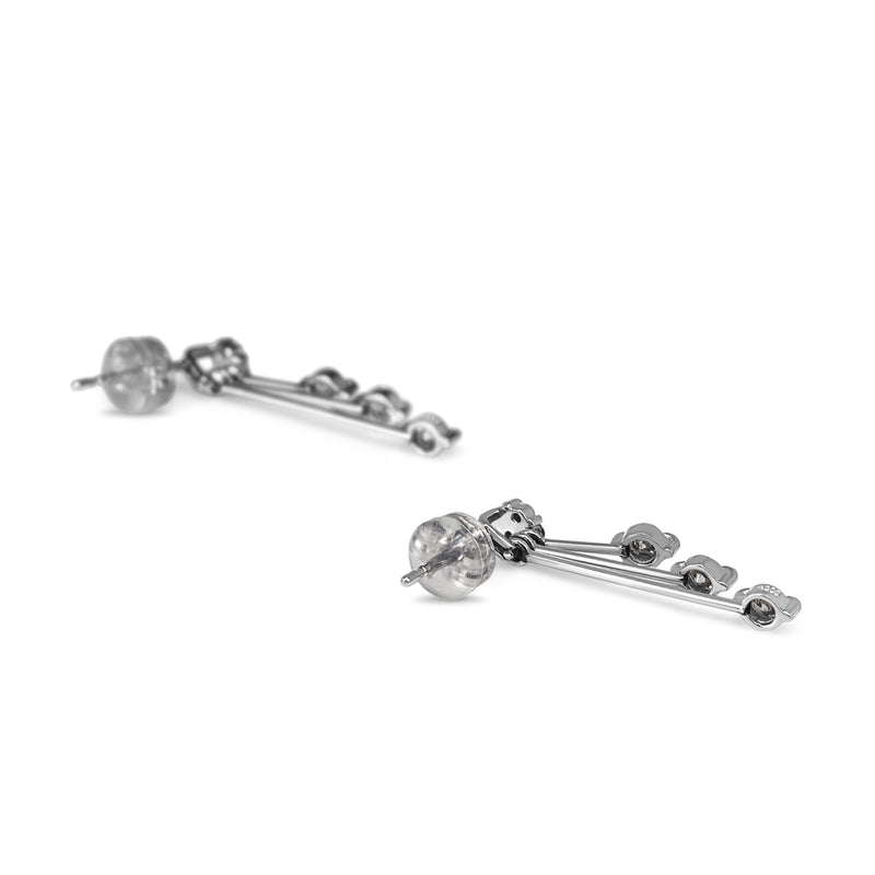 Platinum Articulated Diamond Drop Earrings