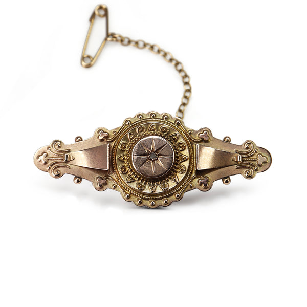 9ct Yellow Gold Antique Victorian Brooch