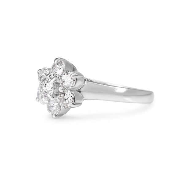Platinum Vintage Diamond Daisy Cluster Ring
