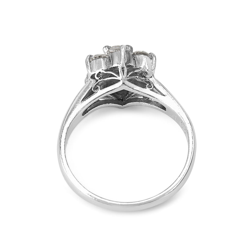 Platinum Vintage Diamond Daisy Cluster Ring