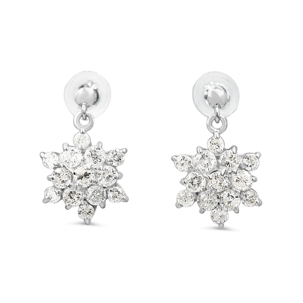 Platinum Diamond Diamond Drop Earrings