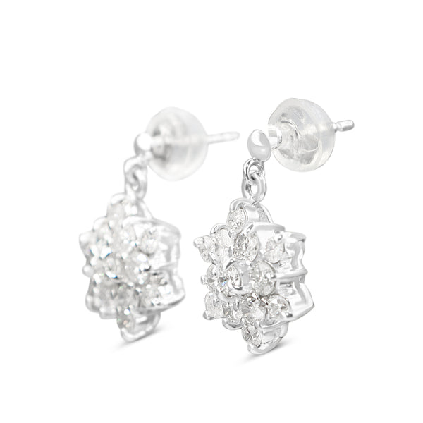 Platinum Diamond Diamond Drop Earrings