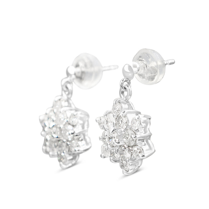 Platinum Diamond Diamond Drop Earrings
