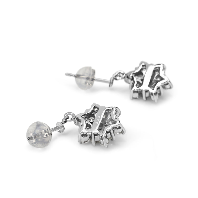 Platinum Diamond Diamond Drop Earrings