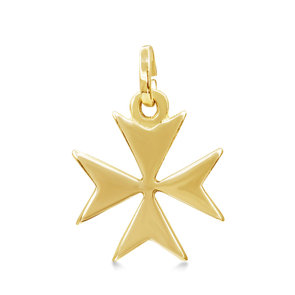 9ct Yellow Gold Maltese Cross Pendant