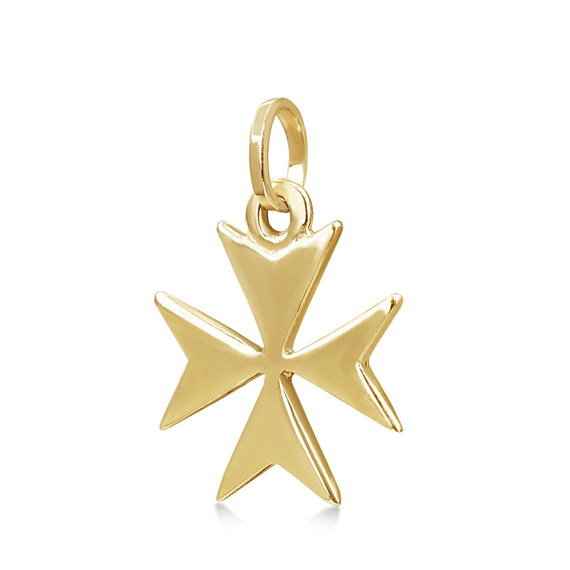 9ct Yellow Gold Maltese Cross Pendant
