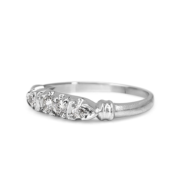 Platinum Old Cut Diamond Band Ring