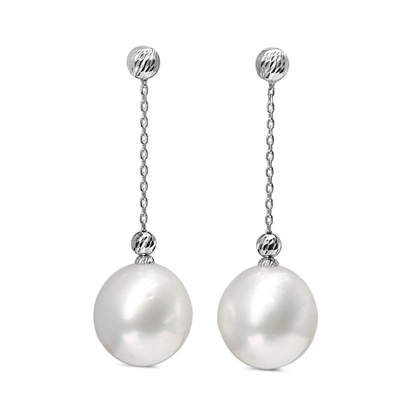18ct White Gold 11.7mm South Sea Pearl Earrings