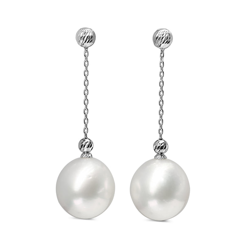 18ct White Gold 11.7mm South Sea Pearl Earrings