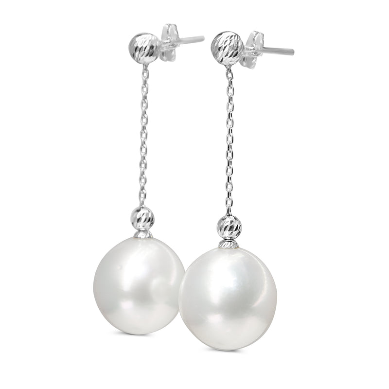 18ct White Gold 11.7mm South Sea Pearl Earrings
