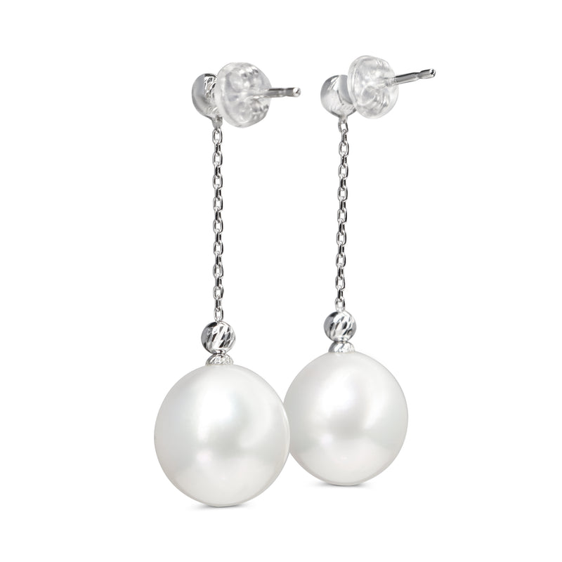 18ct White Gold 11.7mm South Sea Pearl Earrings