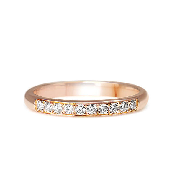 18ct Rose Gold Diamond Band Ring