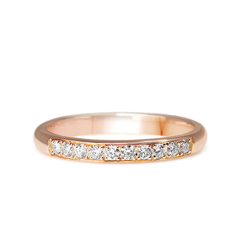 18ct Rose Gold Diamond Band Ring