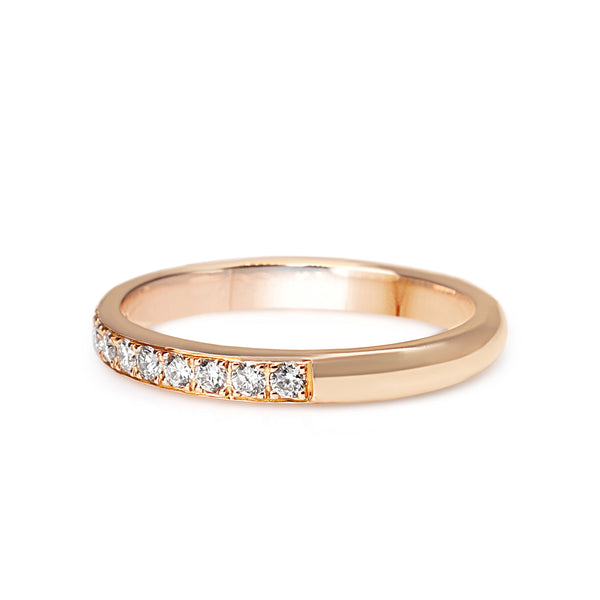 18ct Rose Gold Diamond Band Ring