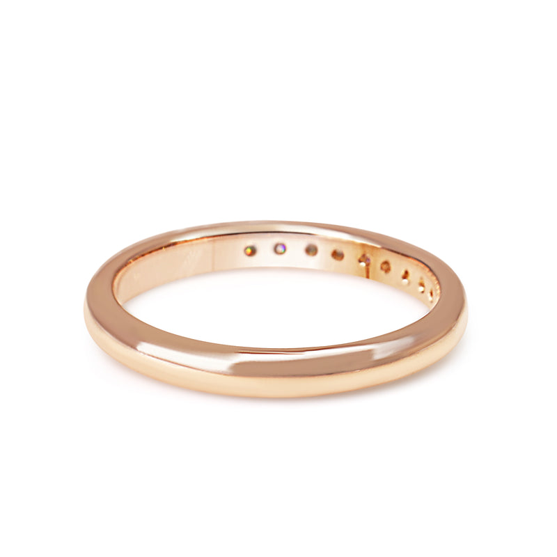 18ct Rose Gold Diamond Band Ring