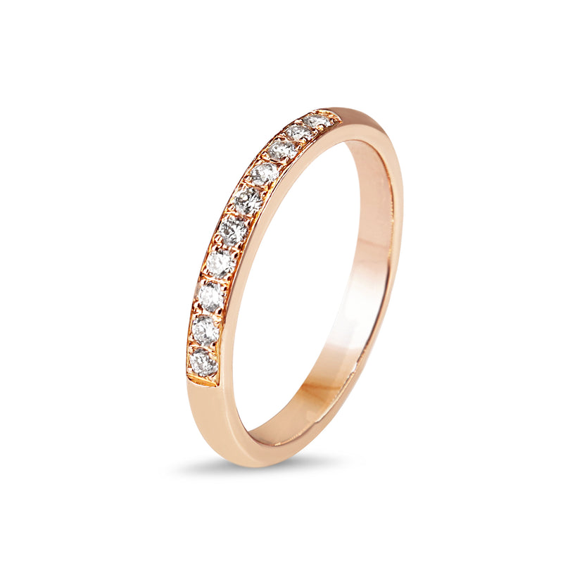 18ct Rose Gold Diamond Band Ring