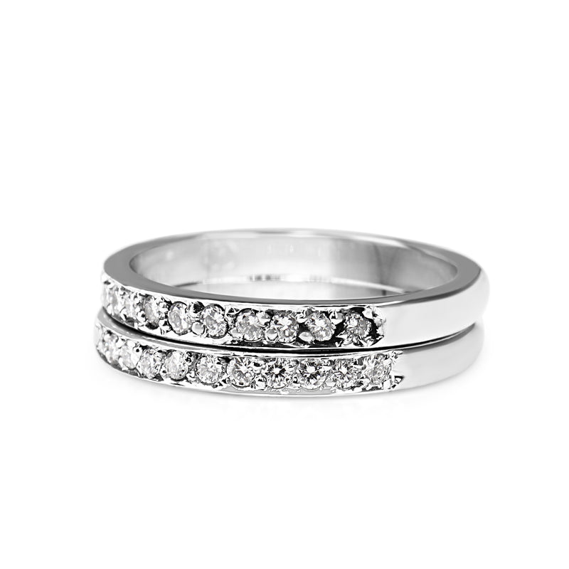 18ct White Gold .20ct Diamond Band Ring
