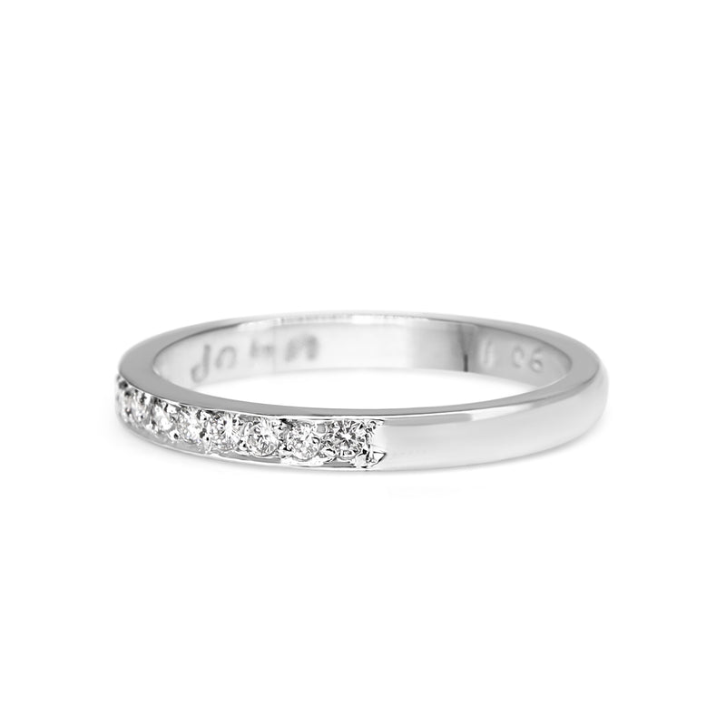 18ct White Gold .20ct Diamond Band Ring