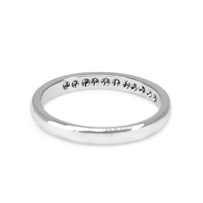 18ct White Gold .20ct Diamond Band Ring
