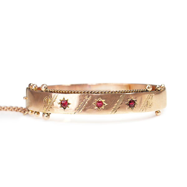 9ct Rose Gold Antique Edwardian Bangle