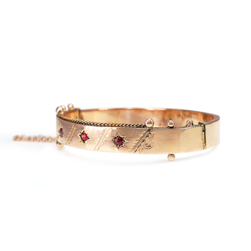9ct Rose Gold Antique Edwardian Bangle